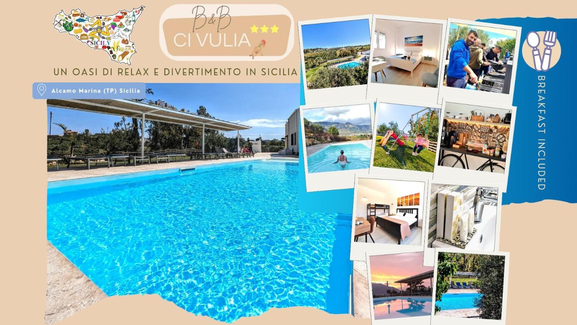 Ci Vulia - Sicilia Sea, Pool, Bbq, Tv, Wi-fi Bed and breakfast